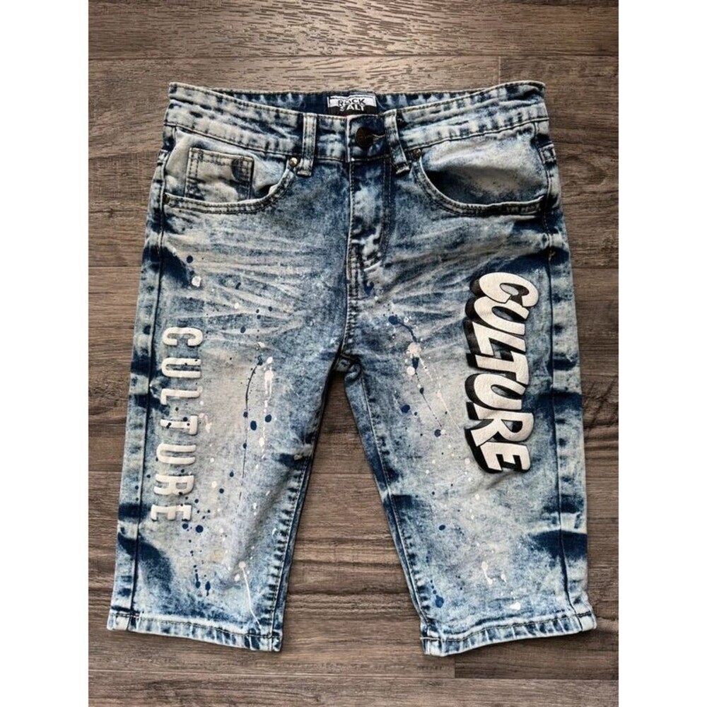 Rock Salt shorts acid wash denim Boys size 12